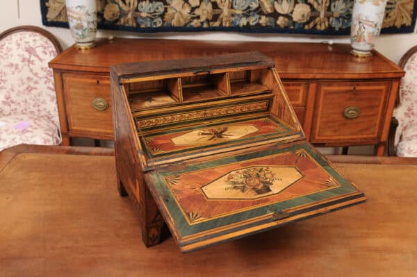 Apprentice Sized Straw Work Bureau / Slant Front Desk France ca. 1880 - Image 5