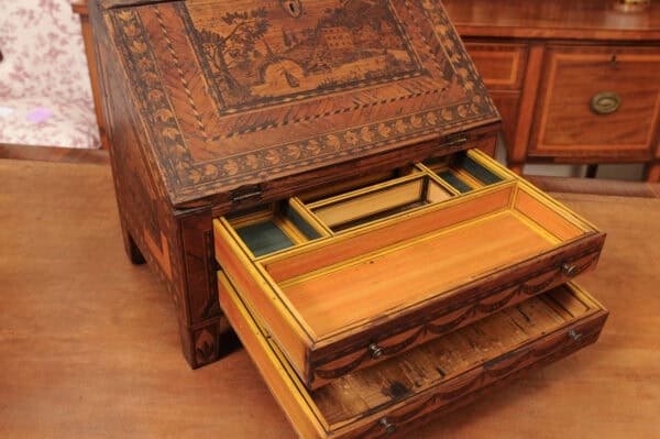 Apprentice Sized Straw Work Bureau / Slant Front Desk France ca. 1880 - Image 9