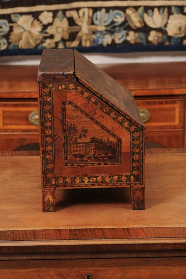 Apprentice Sized Straw Work Bureau / Slant Front Desk France ca. 1880 - Image 10