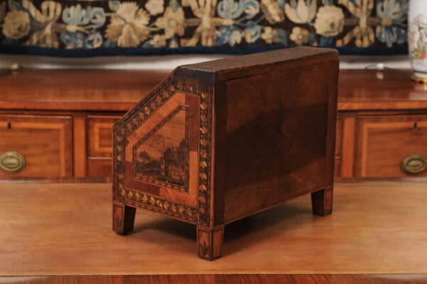 Apprentice Sized Straw Work Bureau / Slant Front Desk France ca. 1880 - Image 13