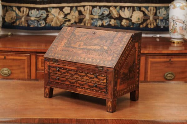 Apprentice Sized Straw Work Bureau / Slant Front Desk France ca. 1880 - Image 16