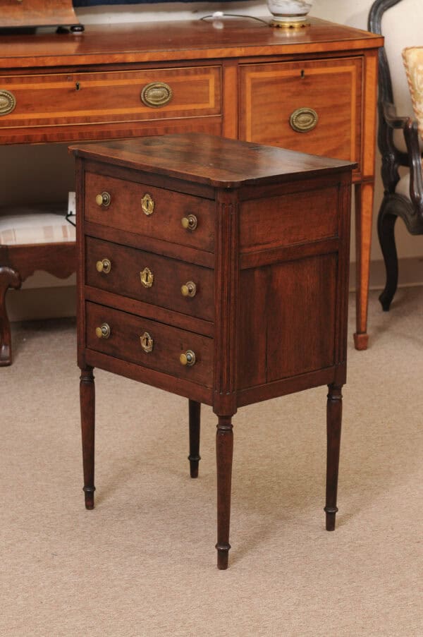 Directoire Walnut Chiffonier / Bedside Table, French Late 18th Century - Image 12