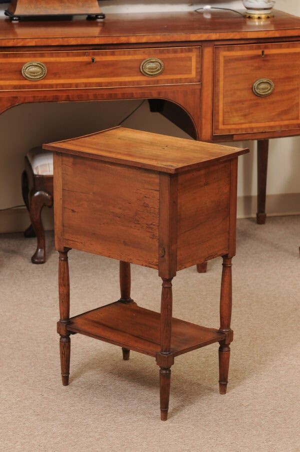 18th Century French Walnut Chiffonier / Bedside Table with 3 Drawers - Image 8