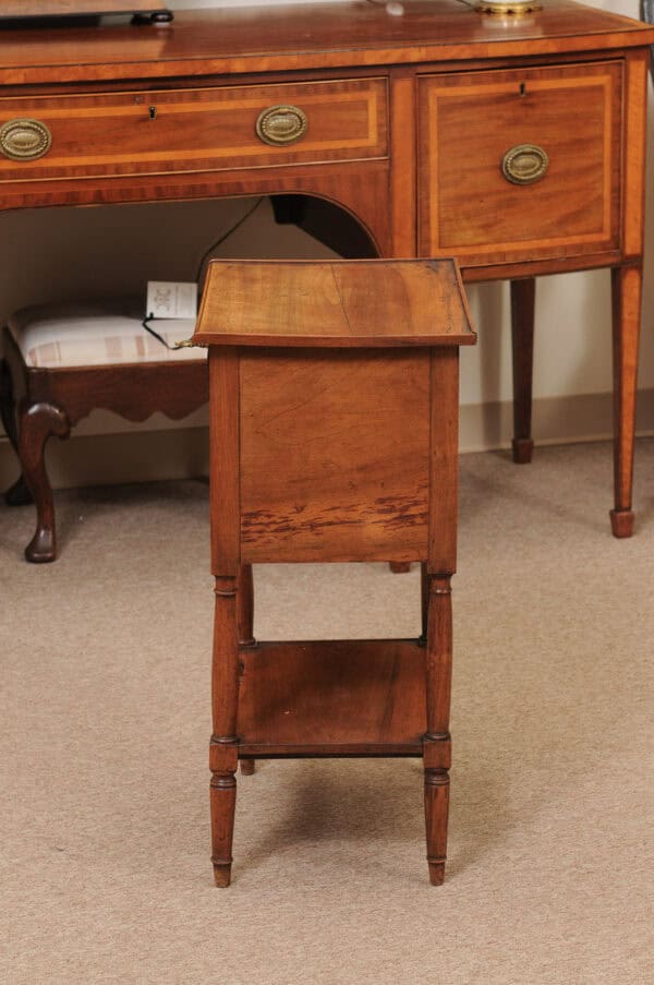 18th Century French Walnut Chiffonier / Bedside Table with 3 Drawers - Image 11