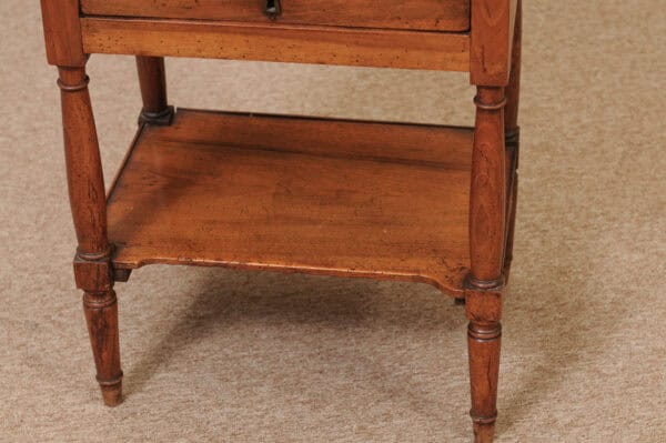 18th Century French Walnut Chiffonier / Bedside Table with 3 Drawers - Image 14