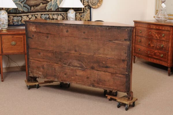 Italian Scantonata Walnut Credenza  with 4 Paneled doors , 19th Century - Image 8