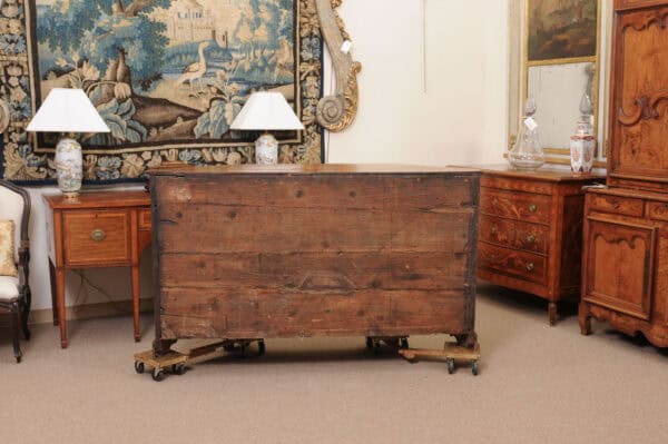 Italian Scantonata Walnut Credenza  with 4 Paneled doors , 19th Century - Image 9