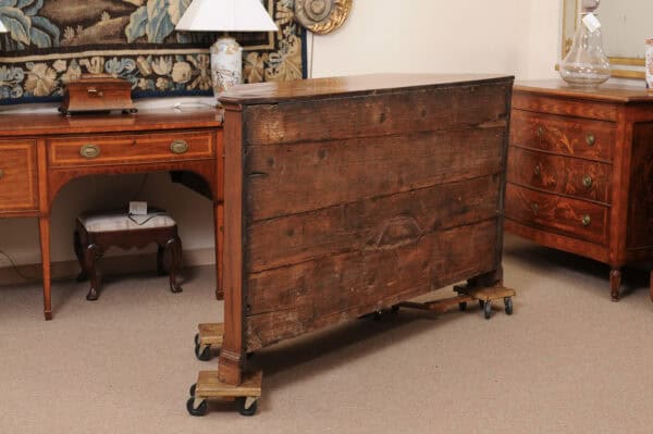 Italian Scantonata Walnut Credenza  with 4 Paneled doors , 19th Century - Image 10
