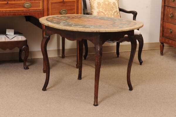 Oval 18th Century Tuscan Table with Painted Top - Image 11