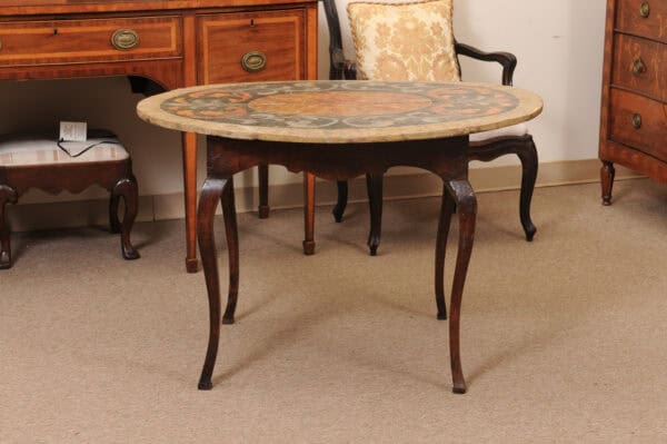 Oval 18th Century Tuscan Table with Painted Top - Image 12