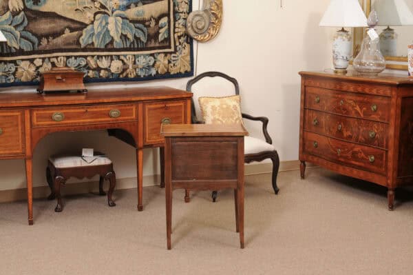 Walnut Chevet / Bedside Table with Drawer, French 18th Century - Image 9