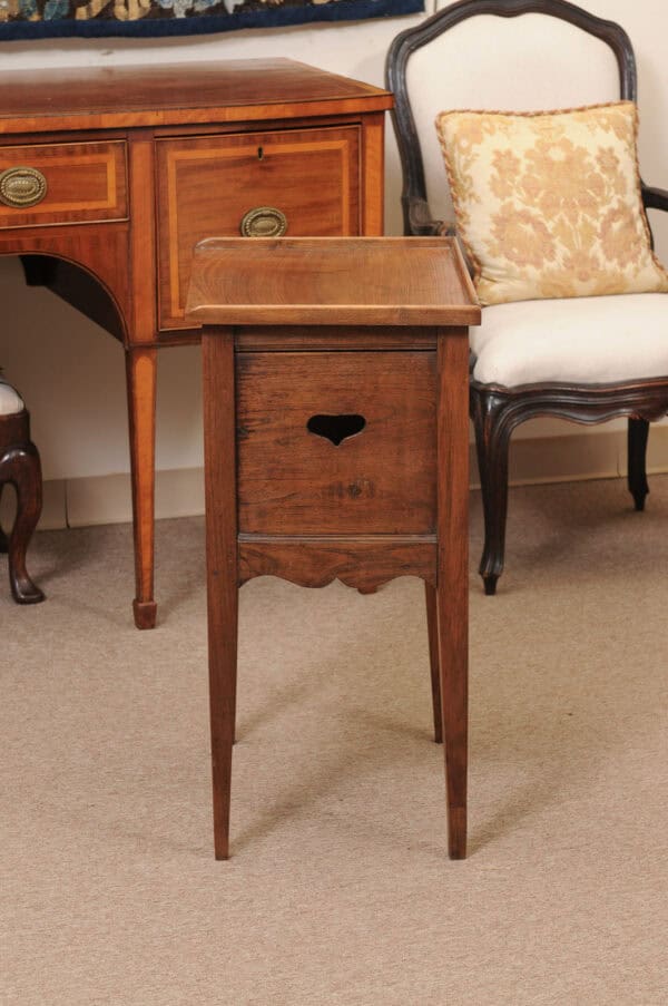 Walnut Chevet / Bedside Table with Drawer, French 18th Century - Image 11