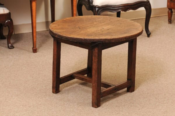 Low 19th Century Continental Elm Milking Table - Image 11