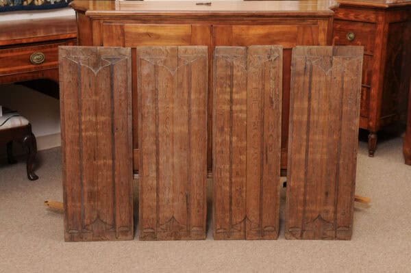 Set of 4 17th Century French Linen Fold Carved Oak Panels. PRICED PER PAIR. - Image 3