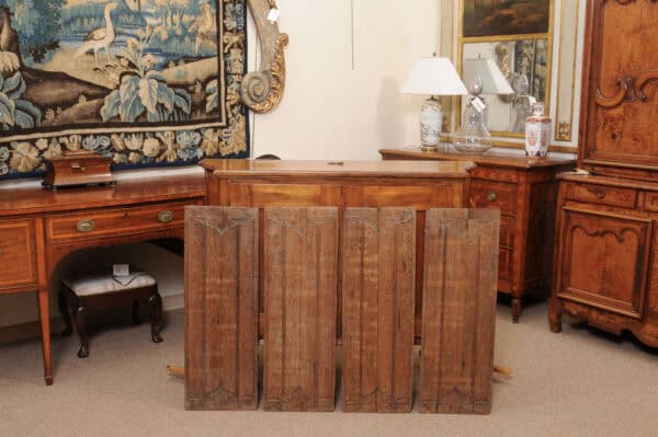 Set of 4 17th Century French Linen Fold Carved Oak Panels. PRICED PER PAIR. - Image 4