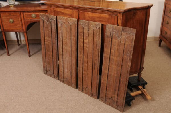Set of 4 17th Century French Linen Fold Carved Oak Panels. PRICED PER PAIR. - Image 9