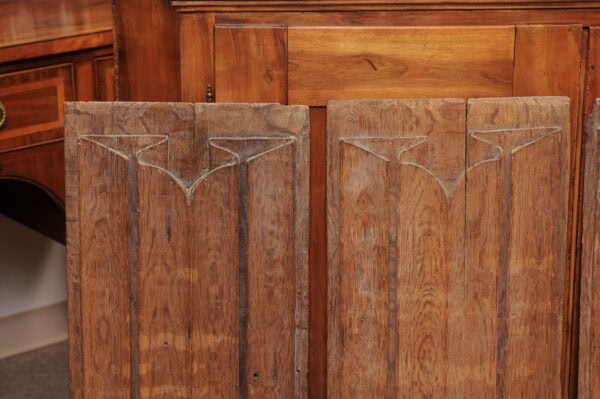 Set of 4 17th Century French Linen Fold Carved Oak Panels. PRICED PER PAIR. - Image 11