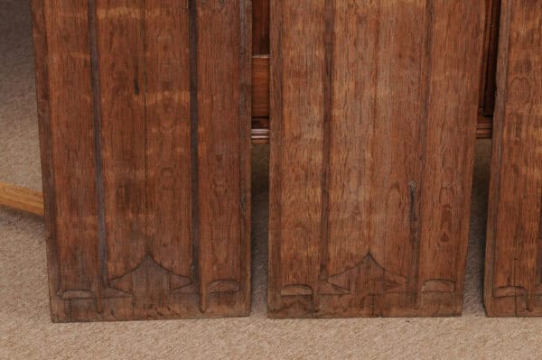 Set of 4 17th Century French Linen Fold Carved Oak Panels. PRICED PER PAIR. - Image 12