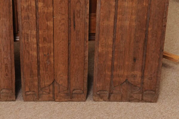 Set of 4 17th Century French Linen Fold Carved Oak Panels. PRICED PER PAIR. - Image 14