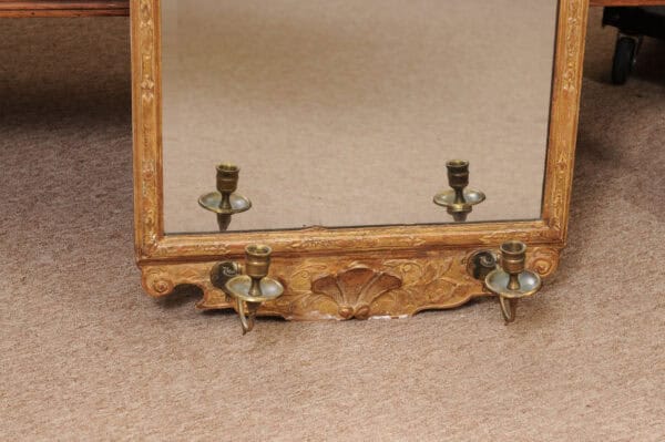 18th Century English Queen Anne Giltwood Mirror with Mercury Glass with Hand Bevel - Image 4