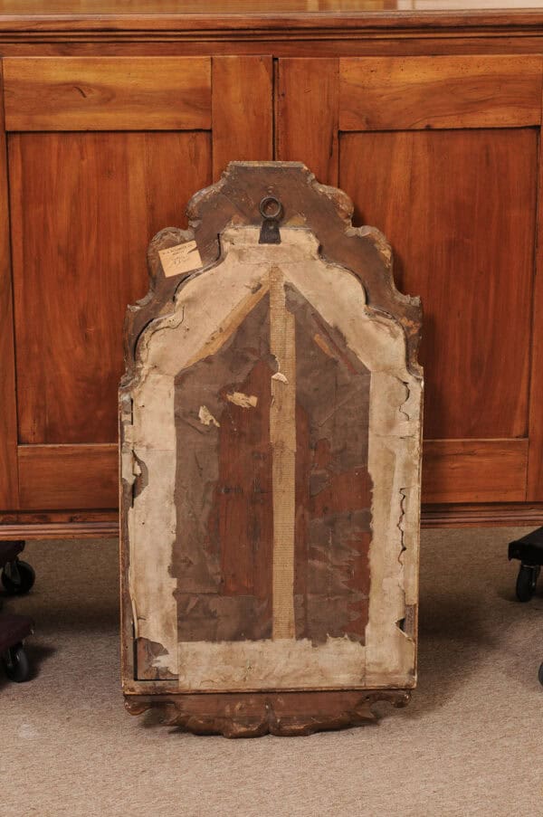 18th Century English Queen Anne Giltwood Mirror with Mercury Glass with Hand Bevel - Image 13