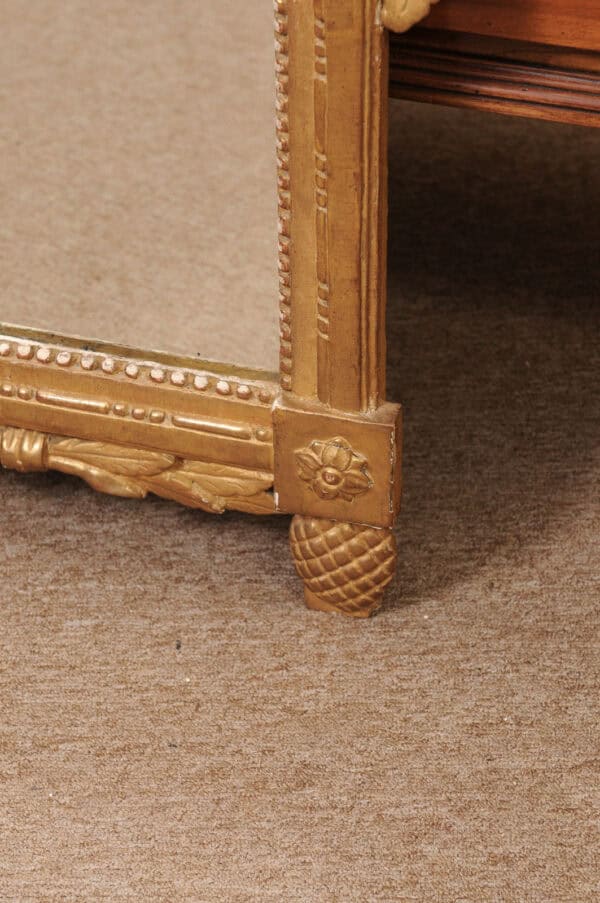 18th Century French Louis XVI Giltwood Mirror - Image 9