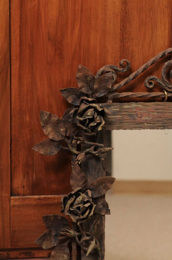Wrought Iron Mirror France ca. 1900 - Image 9