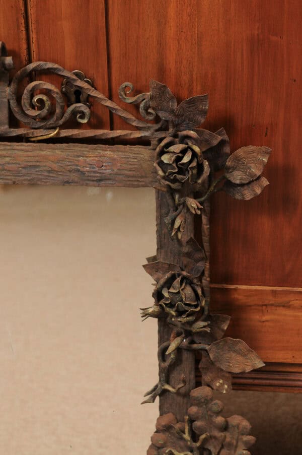 Wrought Iron Mirror France ca. 1900 - Image 8