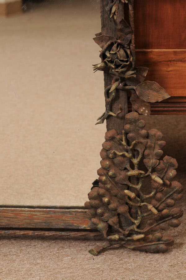 Wrought Iron Mirror France ca. 1900 - Image 7