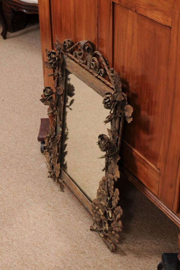 Wrought Iron Mirror France ca. 1900 - Image 6