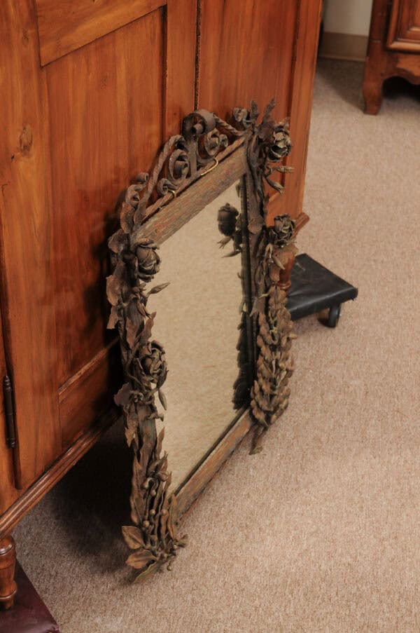 Wrought Iron Mirror France ca. 1900 - Image 5