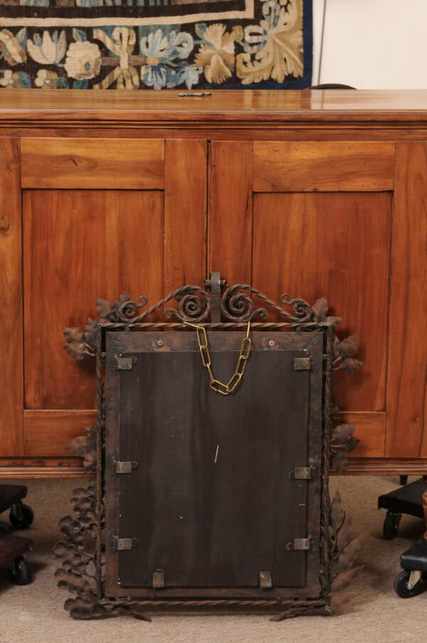 Wrought Iron Mirror France ca. 1900 - Image 4