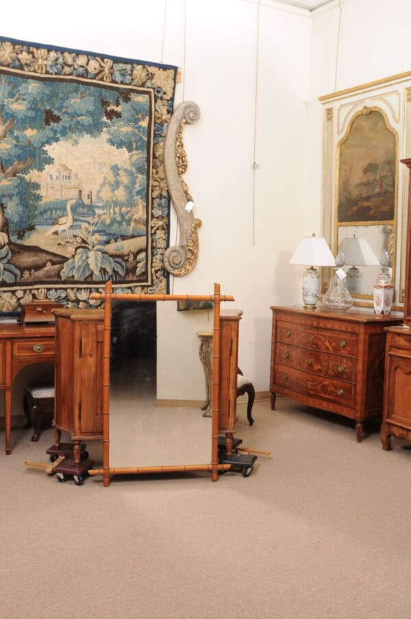 Bamboo Mirror France ca. 1880 - Image 12