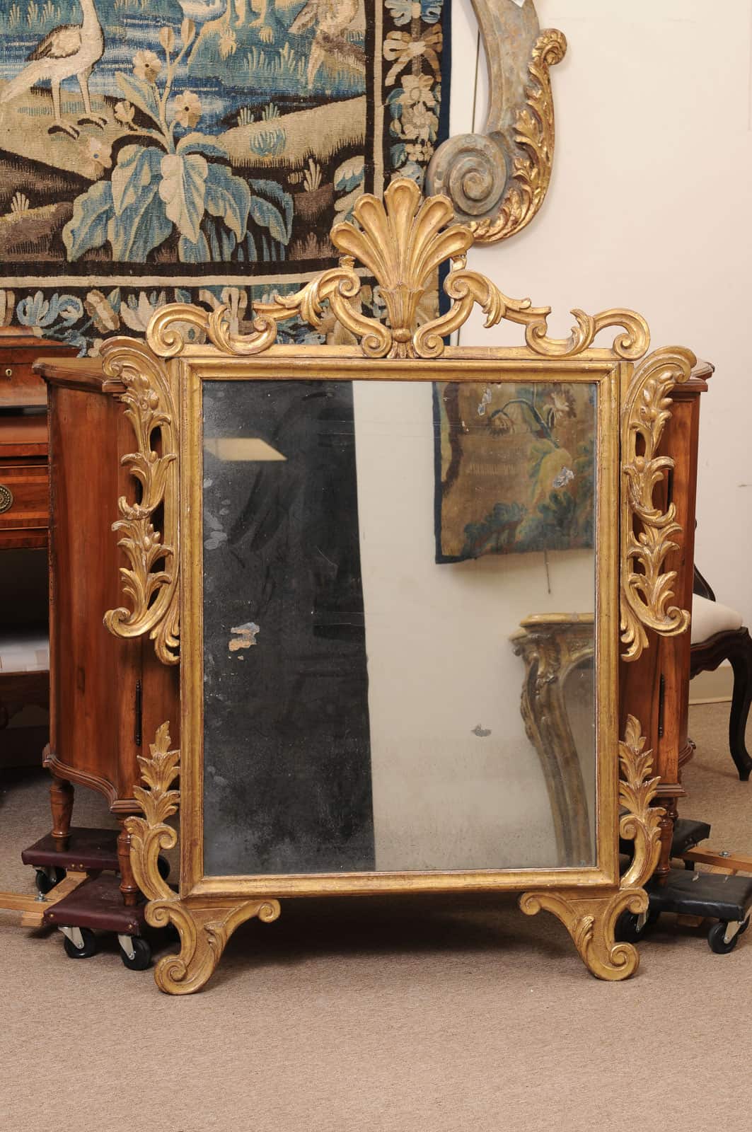 Large Italian Neoclassical Giltwood Mirror, Late 18th Century - Image 3