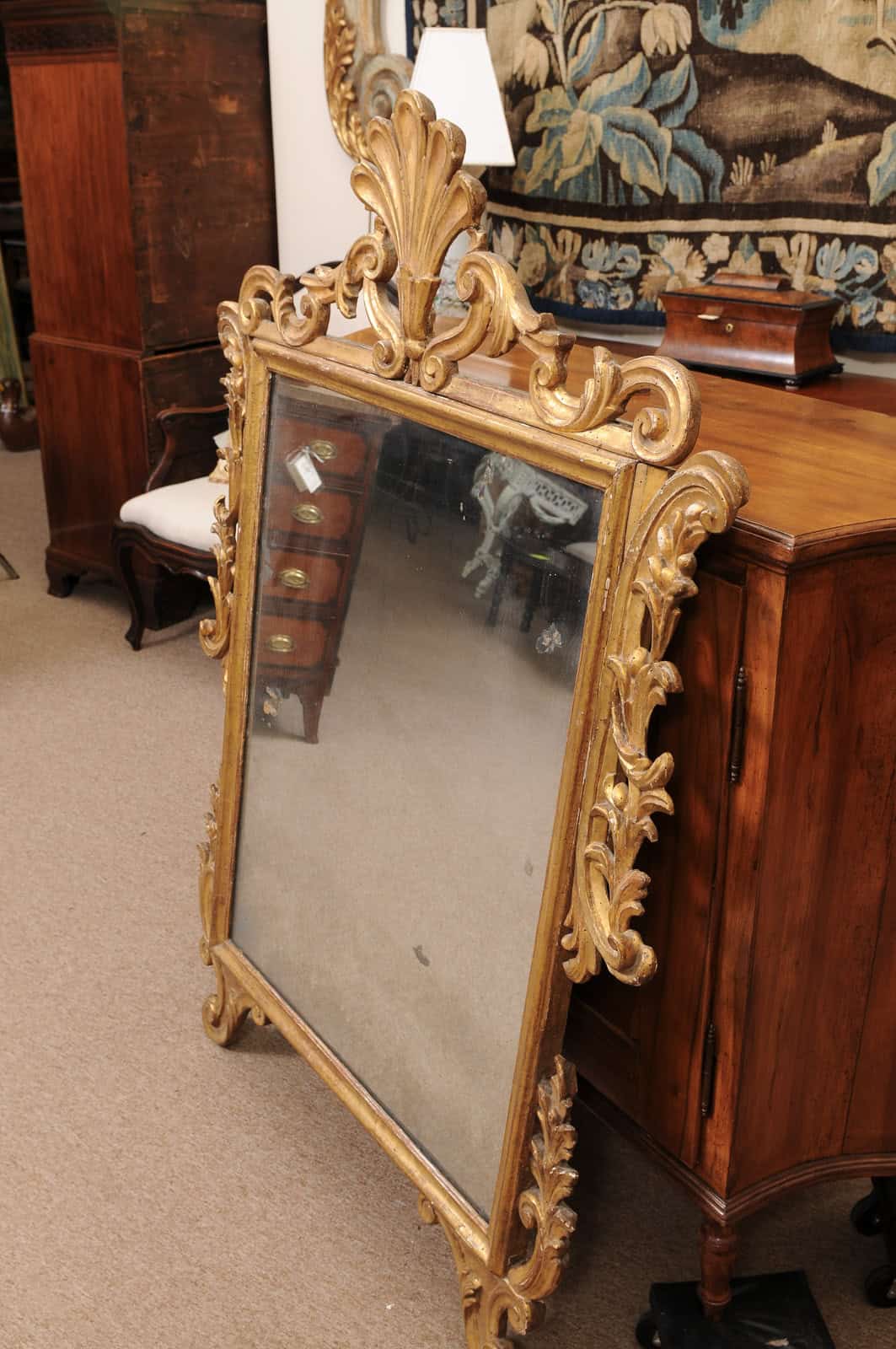 Large Italian Neoclassical Giltwood Mirror, Late 18th Century - Image 10