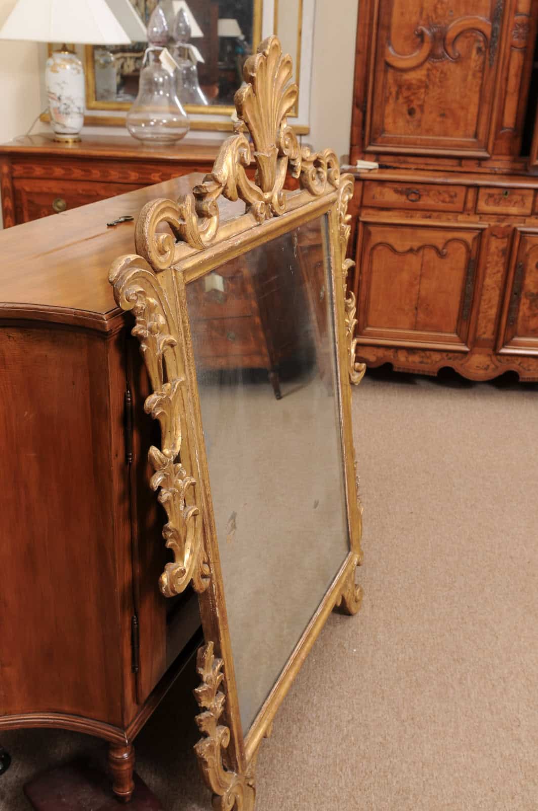 Large Italian Neoclassical Giltwood Mirror, Late 18th Century - Image 11