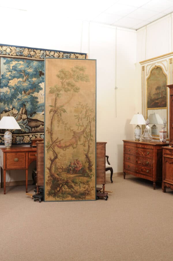 Large Framed Oil on Canvas Chinoiserie Scene Painting, 19th Century France - Image 4