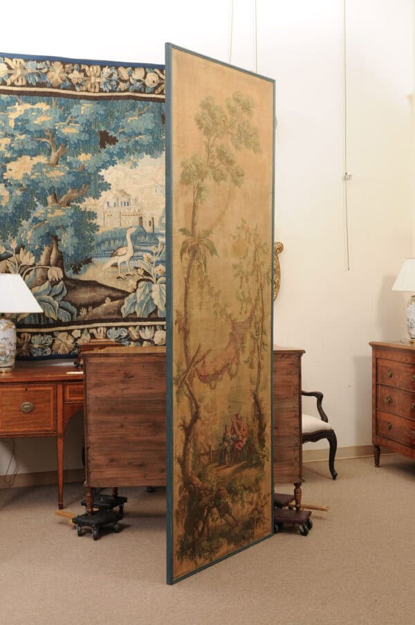 Large Framed Oil on Canvas Chinoiserie Scene Painting, 19th Century France - Image 9