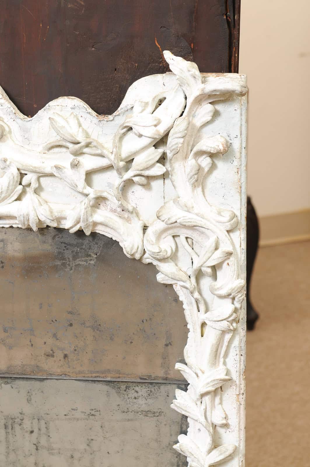 18th Century Louis XV Painted Mirror France ca. 1750 - Image 4