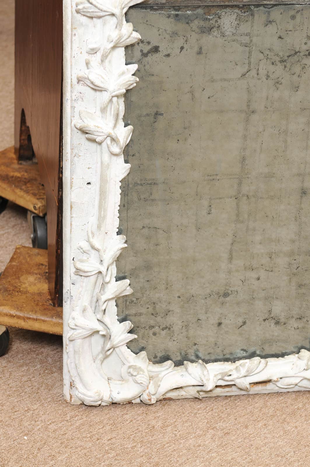 18th Century Louis XV Painted Mirror France ca. 1750 - Image 7