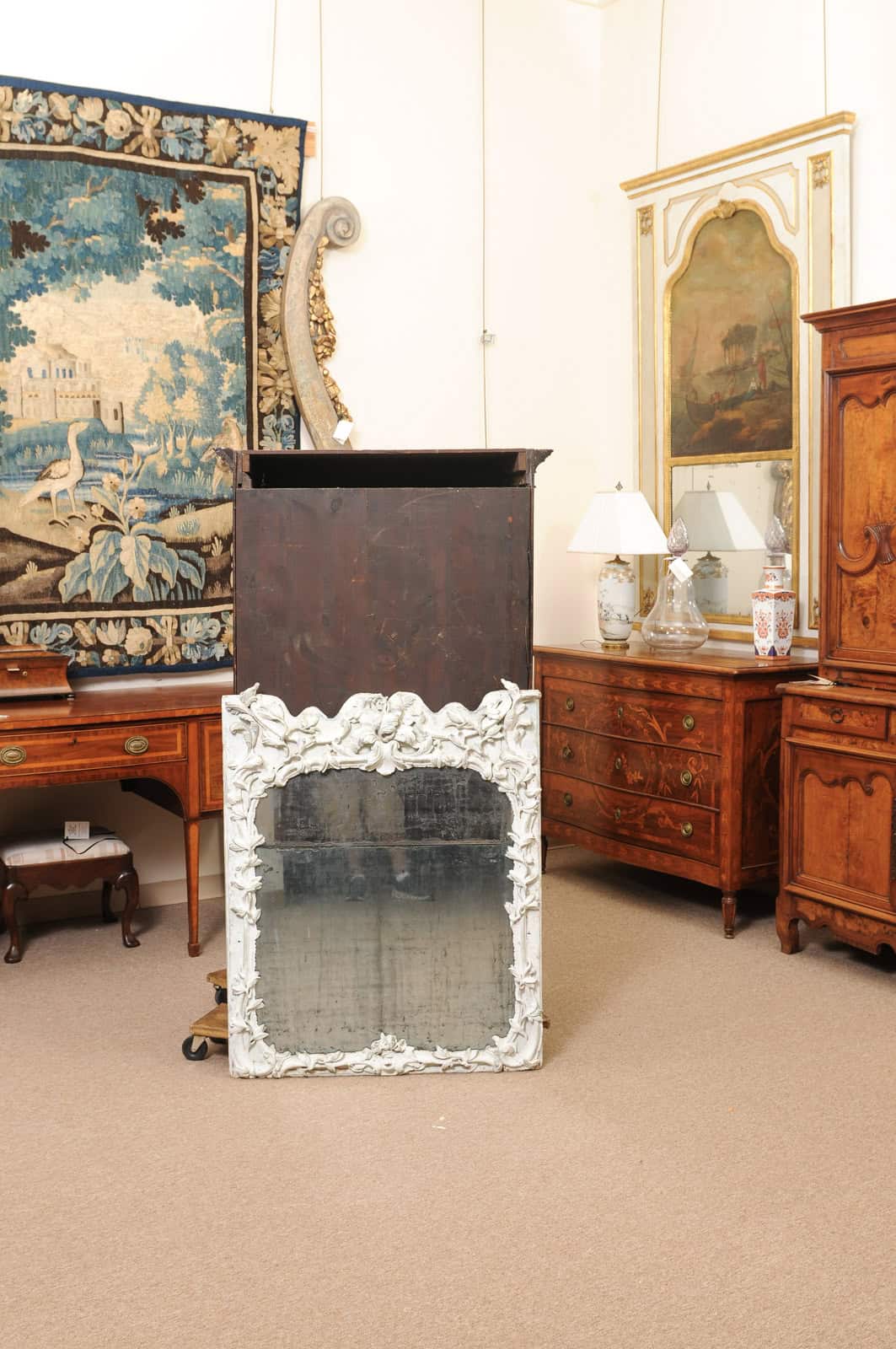18th Century Louis XV Painted Mirror France ca. 1750 - Image 10
