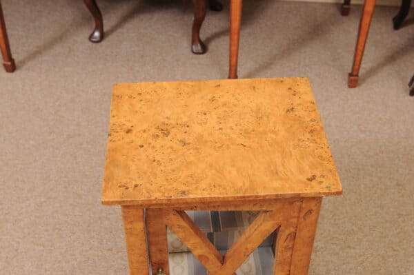 19th Century French Charles X Burled Elm Bedside Cabinet - Image 4