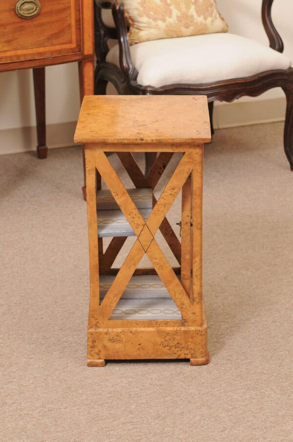 19th Century French Charles X Burled Elm Bedside Cabinet - Image 5