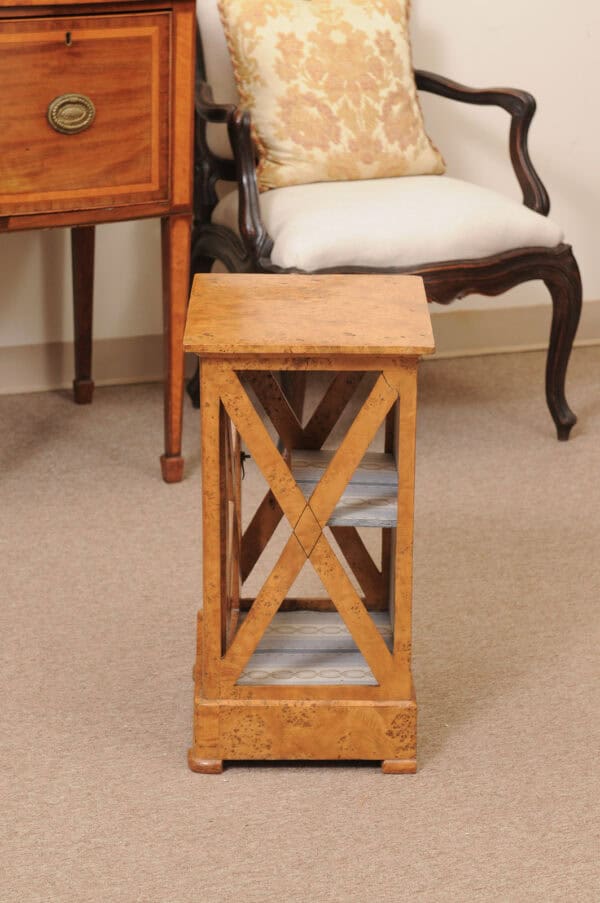 19th Century French Charles X Burled Elm Bedside Cabinet - Image 9