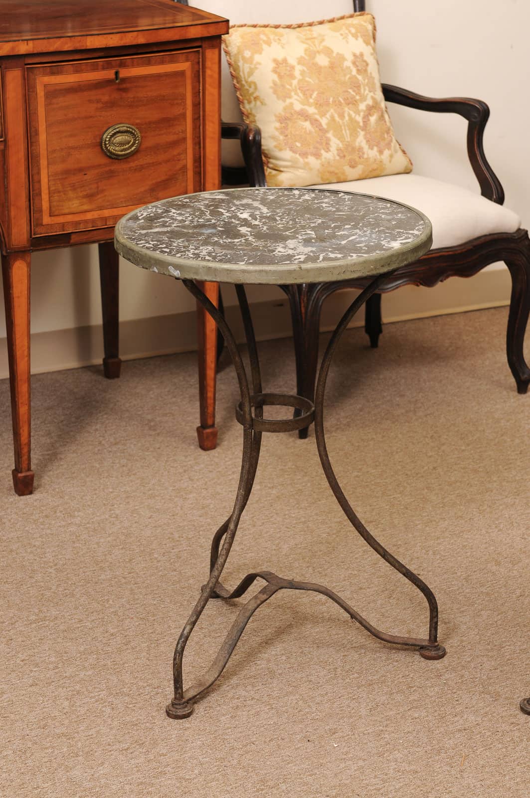 Pair of Bistro Tables ca 1900 France - Image 4