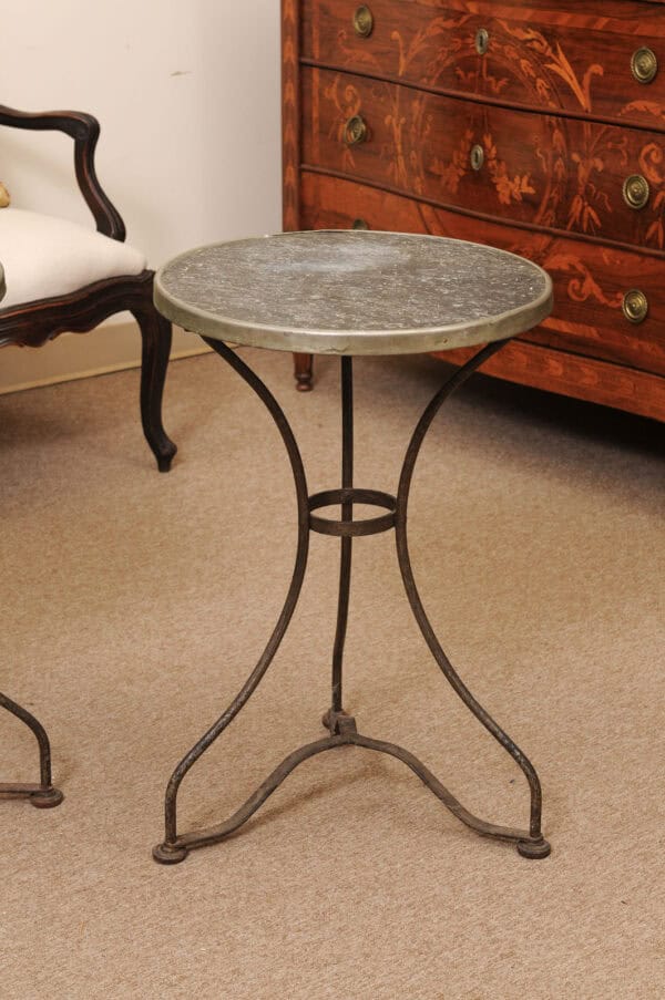 Pair of Bistro Tables ca 1900 France - Image 5