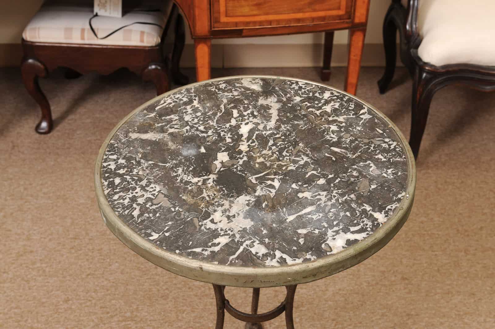 Pair of Bistro Tables ca 1900 France - Image 6