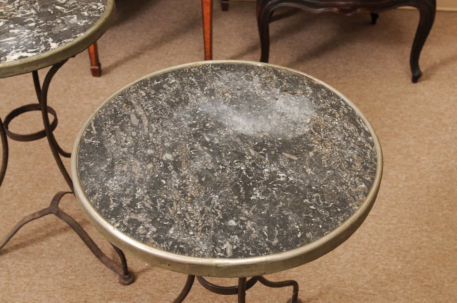 Pair of Bistro Tables ca 1900 France - Image 7