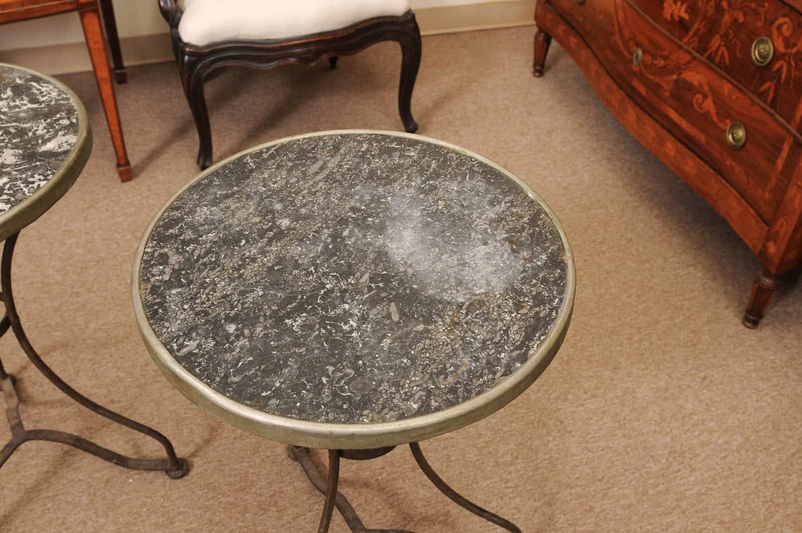 Pair of Bistro Tables ca 1900 France - Image 15