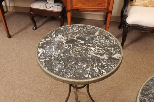 Pair of Bistro Tables ca 1900 France - Image 16